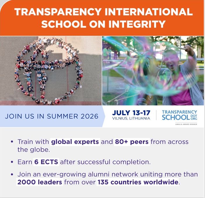 Transparency International School on Integrity 2026