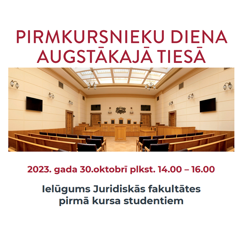 Augstākā tiesa aicina studentus uz Pirmkursnieku dienu