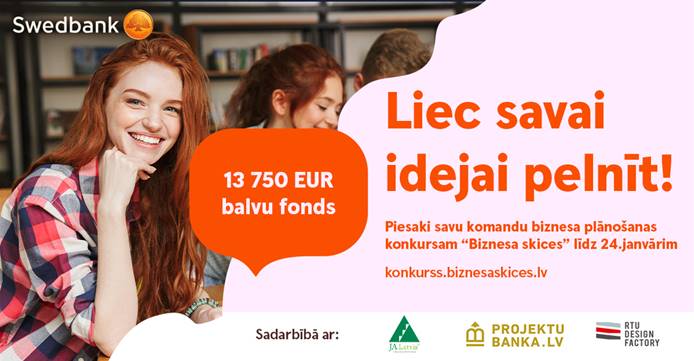 Swedbank: Biznesa plānošanas konkurss "Biznesa skices"