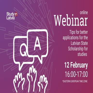 Study in Latvia WEBINAR – Tips for Better Applications for the Latvian State Scholarship for Studies!
