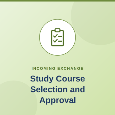 Study Course Selection and Approval