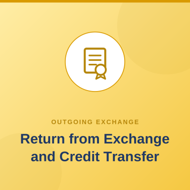 Return from Exchange and Credit Transfer